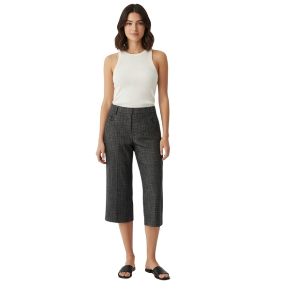 Sandro Pants - Sandro Heather Black‎ and Gray Cropped Pants Size 6P